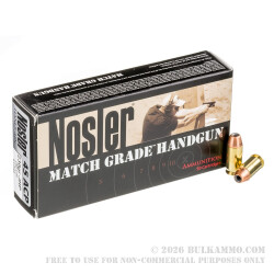 50 Rounds of Match Grade .45 ACP Ammo by Nosler Ammunition - 230gr JHP 50 Rounds of Match Grade .45 ACP Ammo by Nosler Ammunition - 230gr JHP