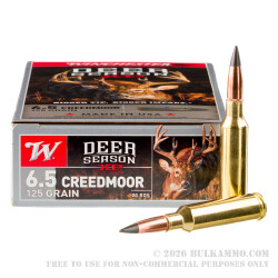 20 Rounds of 6.5 mm Creedmoor Ammo by Winchester Deer Season XP - 125gr Polymer Tipped