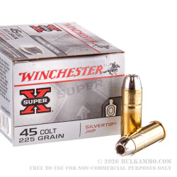 20 Rounds of .45 Long-Colt Ammo by Winchester - 225gr JHP 20 Rounds of .45 Long-Colt Ammo by Winchester - 225gr JHP