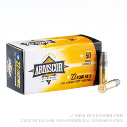 50 Rounds of .22 LR Ammo by Armscor - 40gr LS 50 Rounds of .22 LR Ammo by Armscor - 40gr LS