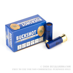 250 Rounds of 12ga Ammo by NobelSport - #4 Buck 250 Rounds of 12ga Ammo by NobelSport - #4 Buck
