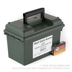 1000 Rounds of .223 Ammo by Wolf Gold - 55gr FMJ