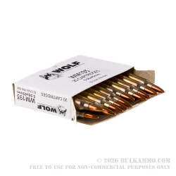 1000 Rounds of 5.56x45 Ammo by Wolf Gold - 55gr FMJ