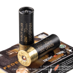 5 Rounds of 12ga Ammo by Federal Freight Train Copper - 300gr Sabot Slug