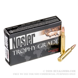 20 Rounds of .270 Win Ammo by Nosler Trophy Grade Ammunition - 130gr Accubond Polymer Tipped