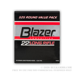 525 Rounds of .22 LR Ammo by CCI - 40gr LRN