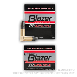525 Rounds of .22 LR Ammo by CCI - 40gr LRN