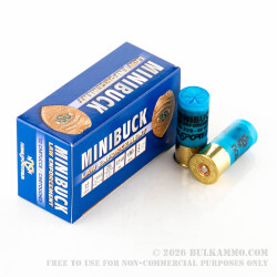 250 Rounds of 12ga Ammo by NobelSport MiniBuck LE - 6 pellet 00 buckshot