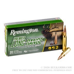 20 Rounds of .308 Win Ammo by Remington Premier Long Range - 172gr Speer Impact