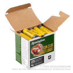 25 Rounds of 20ga Ammo by Remington Gun Club Target Load - 2-3/4" 7/8 ounce #7 1/2 shot