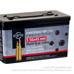 125 Rounds of 5.56x45 Ammo by Prvi Partizan Rangemaster - 55gr FMJBT 125 Rounds of 5.56x45 Ammo by Prvi Partizan Rangemaster - 55gr FMJBT