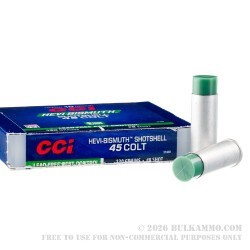 10 Rounds of .45 Long-Colt Ammo by CCI Pest Control Shotshell - 130gr #8 Bismuth Shot