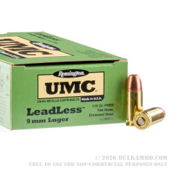 500 Rounds of 9mm Ammo by Remington - 115gr FNEB 500 Rounds of 9mm Ammo by Remington - 115gr FNEB