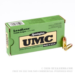 500 Rounds of 9mm Ammo by Remington - 115gr FNEB 500 Rounds of 9mm Ammo by Remington - 115gr FNEB