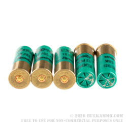 5 Rounds of 12ga Ammo by Remington -  0 Buck