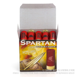 250 Rounds of 12ga Ammo by Spartan Ammo -  00 Buck - 9 Pellets