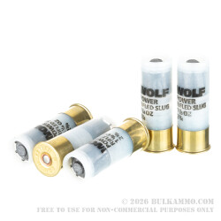 5 Rounds of Low Recoil 12ga Ammo by Wolf - 1 ounce Rifled Slug 5 Rounds of Low Recoil 12ga Ammo by Wolf - 1 ounce Rifled Slug