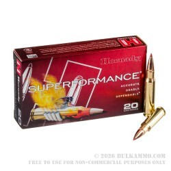 20 Rounds of .308 Win Ammo by Hornady Superformance - 150gr CX