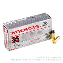 50 Rounds of .45 Long-Colt Ammo by Winchester - 250gr LFN 50 Rounds of .45 Long-Colt Ammo by Winchester - 250gr LFN