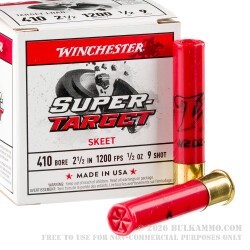 250 Rounds of .410 Ammo by Winchester Super Target - 1/2 ounce #9 shot