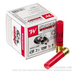 250 Rounds of .410 Ammo by Winchester Super Target - 1/2 ounce #9 shot