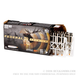 20 Rounds of .308 Win Ammo by Federal - 165gr Trophy Bonded Tip