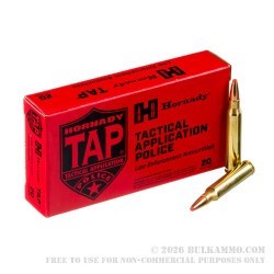 20 Rounds of .223 Ammo by Hornady TAP Patrol - 53gr CX *LE TRADE-IN*