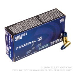 50 Rounds of 9mm Ammo by Federal Syntech Defense - 138gr SHP