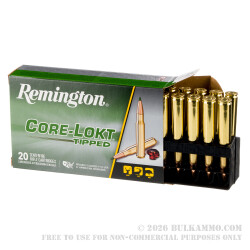 20 Rounds of 30-06 Springfield Ammo by Remington Core-Lokt Tipped - 180gr Polymer Tipped