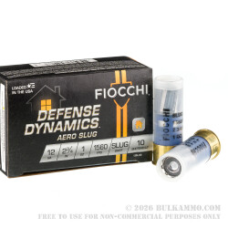 250 Rounds of 12ga Ammo by Fiocchi - 1 ounce Rifled Slug 250 Rounds of 12ga Ammo by Fiocchi - 1 ounce Rifled Slug