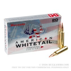 20 Rounds of .300 PRC Ammo by Hornady American Whitetail Tipped - 165gr SST