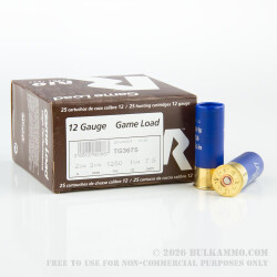 250 Rounds of 12ga Ammo by Rio - 1-1/4 ounce #7-1/2 shot 250 Rounds of 12ga Ammo by Rio - 1-1/4 ounce #7-1/2 shot