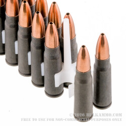 40 Rounds of 7.62x39mm Ammo by Tula - 122gr HP