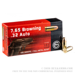 1000 Rounds of .32 ACP Ammo by GECO - 73gr FMJ 1000 Rounds of .32 ACP Ammo by GECO - 73gr FMJ