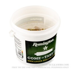 1000 Rounds of 9mm Ammo by Remington UMC - 115gr JHP