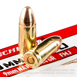 1000 Rounds of 9mm NATO Ammo by Winchester - 124gr FMJ