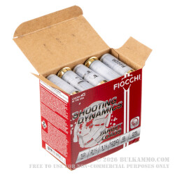 250 Rounds of 12ga Ammo by Fiocchi - 1 1/8 ounce #8 shot