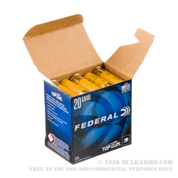 250 Rounds of 20ga Ammo by Federal - 7/8 ounce #8 shot