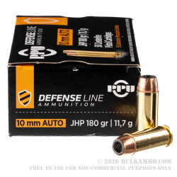 50 Rounds of 10mm Ammo by Prvi Partizan - 180gr JHP