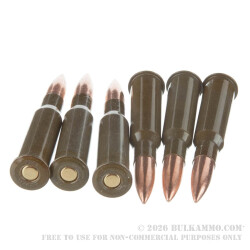 500  Rounds of 7.62x54r Ammo by Brown Bear - 174gr FMJ
