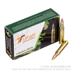 750 Rounds of 5.56x45 Ammo by Turan - 55gr FMJ