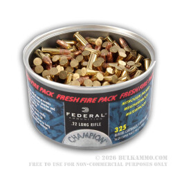 325 Rounds of .22 LR Ammo by Federal - 36gr CPHP