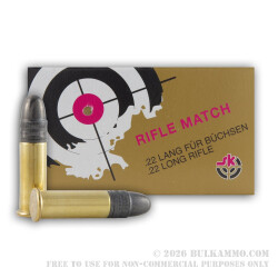 50 Rounds of .22 LR Ammo by SK Rifle Match - 40gr LRN