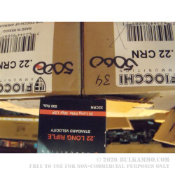 5000 Rounds of .22 LR Ammo by Fiocchi - 40gr LRN