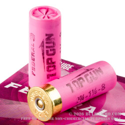 250 Rounds of 12ga Pink Hull Ammo by Federal - 1 1/8 ounce #8 shot