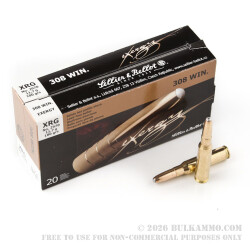 20 Rounds of .308 Win Ammo by Sellier & Bellot - 180gr XRG