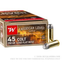 500 Rounds of .45 Long-Colt Ammo by Winchester American Lever Range - 250gr LFN