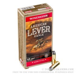 500 Rounds of .45 Long-Colt Ammo by Winchester American Lever Range - 250gr LFN