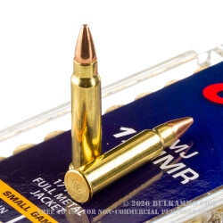 50 Rounds of .17HMR Ammo by CCI - 20gr FMJ