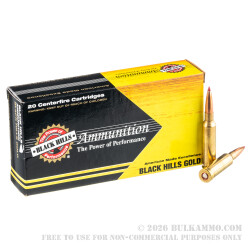 20 Rounds of 6.5 Creedmoor Ammo by Black Hills Gold - 147gr ELD Match